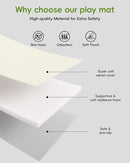 Baby Play Mat, Unique Crawling Mats with 4 Sensory Development Zones for Motor Skills, 50''x50'' Playpen Mats with Non-Slip Cushioned that Fits Nicely Into Any Playroom, Beige by TinyTreasures Baby Boutique