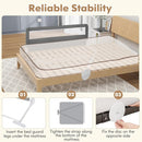 BABY JOY Bed Rails for Toddlers, 59‘’ Extra Long, Upgraded Swing Down Bed Guard w/Safety Straps, Folding Baby Bedrail for Kids Twin, Double, Full Size Queen & King Mattress (Gray, 59-Inch) by TinyTreasures Baby Boutique