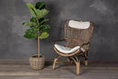 Rattan Kobo Indoor Outdoor Planter Basket with Plastic Pot Medium 35 Gallon Soil Capacity by CozyNest Decor