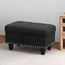 Ottoman Rectangular Storage Ottoman Bench, Footrest Stool Footstool with Lid for Living Room, Bedroom, Entryway, Brown, 28.5"x19.5"x17.5" by CozyNest Decor