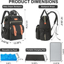 PIIOSER Diaper Bag Tote with Ice Pack, Large Capacity & Waterproof Diaper Bag Backpack for Moms Dads, Insulated Baby Tote Bag with Changing Pad, Stroller Straps & Pacifier Case, Black by TinyTreasures Baby Boutique