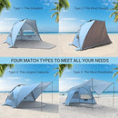 Elegear Beach Tent with Canopy, 1-Second Setup Pop Up Sun Shelter Shade, UPF 50+ UV Protection Silver-Coated Lightweight Portable Beach Cabana by TinyTreasures Baby Boutique