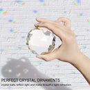 2 Pack Clear Glass Crystal Ball Prisms Window Rainbow Maker Sphere Faceted Gazing Ball Prism Prism Suncatcher for Home Décor, Feng Shui, (60mm /2.36inch, 2 pcs) by GreenHaven Gardens