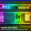 300ft Permanent Outdoor Lights, RGB LED Eaves Lights,IP67 Waterproof LED Eaves Light for Christmas,Halloween Decor,Outdoor Decor,Garden Décor（2 Rolls of 150ft） by GreenHaven Gardens