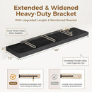 Black Floating Shelves 48 Inch Long, 12 Inch Deep Floating Shelves for Wall, 48 x 12 Large Wall Shelves for Home Storage & Display, 2" Thicked Floating Shelf for Bedroom, Living Room, 1 Pack by CozyNest Decor