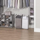 Neatfreak - 2 Tier Vertical Rolling Laundry Cart - Rolling Storage Cart On Wheels With 4 x Tote Hampers For Laundry, Towels, Blankets & Bathroom Organization - Quad Laundry Sorter by CozyNest Decor