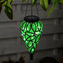 Solar Hanging Lantern Outdoor Lights, Tear-Shaped 15 LEDs Cool White Hanging Lights with S Hooks Decor in Garden, Yard, Pathway, Front Door and Landscape by GreenHaven Gardens