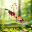 Cardinal Suncatcher Stained Glass for Window Hangings, Red Birds Suncatchers for Windows, Cardinal Sun Catcher Gifts for Women,Best Gift for Christmas,Memorial Gifts for Loss of Loved One by GreenHaven Gardens