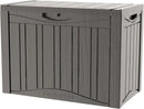 50 Gallon Waterproof Large Resin Deck Box Indoor/Outdoor Lockable Storage Container and Seating for Garden, Pool, and Patio (50 Gallon, Grey) by GreenHaven Gardens