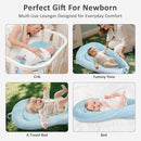Baby Lounger – Soft & Breathable Newborn Nest for Infants 0-24 Months, Organic Cotton Baby Pillow for Tummy Time, Playtime & Travel, Newborn Babies Essential Gift by TinyTreasures Baby Boutique