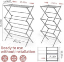 APEXCHASER Clothes Drying Rack, 3-Tier Laundry Drying Rack for Clothes, Expandable Metal Clothing Dryer, Collapsible Towel Rack, Air Drying Rack, Grey by TinyTreasures Baby Boutique