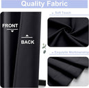Simplebrand Ava Black Blackout Curtains for Patio 108 Inches Long 2 Panels Set, Solid Thermal Insulated Room Darkening Rod Pocket Window Treatment Curtains Blackout Drapes, W50 x L108 Inch, Black by TinyTreasures Baby Boutique
