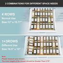 Spice Drawer Organizer with 24 Spice Jars and 216 Labels,Non-slip Rubber, Bamboo 4 Tier Spice Racks Tray Seasoning Containers for Kitchen Drawers,Cabinets,Countertops,13" Wide * 15.8" Deep by CozyNest Decor