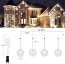 Christmas String Lights Outdoors,4 Pack 7.95" Sphere Lights,Ball Tree Garden Globe Lights for Home, Party, Christmas, Porch Patio,Wedding, Garden,Tree Decoration with Plug by GreenHaven Gardens