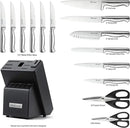 McCook® Knife Sets, German Stainless Steel Knife Block Sets with Built-in Sharpener by CozyNest Decor