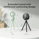JISULIFE Stroller Fan Baby Large, Safe Bladeless for Crib, Desk, Portable Battery Rechargeable Cooling Fan with Air Turbo Tech, LED Display, Night Light, Food-Grade Gift for Mom/Dad/Friend - Green by TinyTreasures Baby Boutique