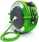 Macnaught Retractable Garden Hose Reel, 60 Ft Water Hose Reel Heavy Duty Retractable Hose with Metal 180° Swivel Rotation Bracket for Wall Mount - Green by GreenHaven Gardens