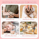 Skirfy Pottery Wheel for Kids Art Crafts Kits for Kids Ages 6-8 9-12 Clay Sculpting Tools & Painting Kit,Birthday Girls Toys 8-10,DIY Kits Clay Maker for Beginners by TinyTreasures Baby Boutique