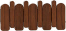 Wall Mounted Piano Key Hanger | Flip Style Hook | Entrance Wall Art Hook, Made of Oak Wood (3 Times Painted, 4 Times Polished) (Arc Walnut, 4Hooks) by CozyNest Decor