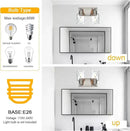 BONLICHT Modern Bathroom Light Fixtures in Brushed Nickel Finish, 2 Light Industrial Indoor Wall Sconce Farmhouse Vanity Lighting Over Mirror with Hammered Glass Contemporary Hallway Wall Mount Lamp by CozyNest Decor