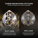Siljoy Modern Crystal Chandelier 6-Lights Rectangular Flush Mount Pendant Ceiling Light Fixture Rectangle K9 Crystal Raindrop Chandelier for Dining Living Room Kitchen Island L31.5'' x W10'' x H10' by CozyNest Decor