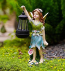 Fairy Garden Statue Solar Garden Fairy with Lantern Light Outdoor Decoration Waterproof Solar Sculpture for Patio Yard Lawn Gift for Mom Grandma by CozyNest Decor