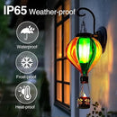 Hot Air Balloon Solar Lantern with Flickering Flame Christmas Gifts for Women Grandma Mom Outdoor Hanging Light Solar Decorative Air Balloon Lamp for Garden Patio Yard and Home (Blue & Yellow) by GreenHaven Gardens