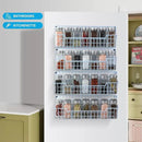 Spice Rack Wall Mount, Wall Spice Organizer for Kitchen Cabinet Door, Pack of 4 Hanging Spice Rack for Wall Saving Kitchen Space, Light Blue by CozyNest Decor