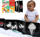 Happy Start Award-Winning High Contrast Board Book - Newborn Black & White Baby Cards, Easy to Clean, Hospital Approved, Stands on Its Own, Tummy Time Toy, Ages 0+ (Arabic) by TinyTreasures Baby Boutique