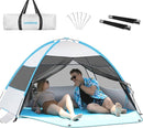 Large Easy Setup Beach Tent,Anti-UV Beach Shade Beach Canopy Tent Sun Shade with Extended Floor & 3 Mesh Roll Up Windows Fits 3-4 Person,Portable Shade Tent for Outdoor Camping Fishing by TinyTreasures Baby Boutique