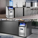Commercial Ice Maker Machine 120LBS/24H with 30LBS Storage Bin, 15" Wide Undercounter/Freestanding Ice Maker Machine for Home Bar Outdoor, 40PCS Ice Cubes Ice Machine, Self Cleaning by CozyNest Decor