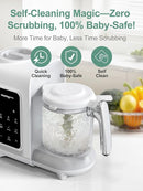MOMYEASY Baby Food Maker, Baby Food Steamer and Puree Blender, Food Processor Chopper Grinder Steamer in-One, Auto Cooking & Grinding with Touch Control Panel&Self Cleans, BPA-Free by TinyTreasures Baby Boutique