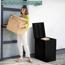 55 Gallon Outdoor Storage Box Waterproof Lockable Resin Deck Box Large, Patio Storage Bin for Pool Accessories Cushion Furniture, Garden Tools, UV-Resistant Outside Delivery Black by CozyNest Decor