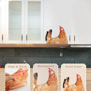 Chicken Lover Gifts Window Stickers, Cute Hens Wall Decals Peel and Stick, Funny Removable Vinyl Chicken Decoration for Farmhouse Kitchen Bedroom Door Refrigerator by CozyNest Decor
