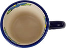 Encantada Handmade Hand-Painted Authentic Mexican Pottery Mugs (Multi Blue Green) by CozyNest Decor
