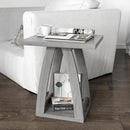 End Tables Living Room, Side Table Beside Sofa, Nightstand for Bedroom, Couch Side Table with Shelf, Modern End Table for Living Room, Grey End Table by CozyNest Decor