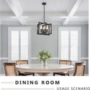 ANKYLHUA Black Chandelier,6-Lights Ceiling Light Fixture E12,Adjustable Hight Pendant Lights Kitchen Island,Chandeliers for Dining Room Bedroom,Entryway,Foyer by CozyNest Decor