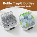 NCVI 20-Minute Baby Bottle Steamer Sterilizer and Dryer with 2 Bottle Trays for 8/6 Bottles, Fast Electric Steam Sterilization Disinfection for All Bottles, Pacifiers, Teether and Breast Pump Parts by TinyTreasures Baby Boutique