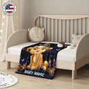 Ship Next Day, Personalized Baby Blanket – Printed in USA, Custom Baby Blanket for Boys & Girls, Baby Blanket with Name, Baby Shower, Easter, Christmas, Birthday Newborn & Toddler Gifts (Style 21) by TinyTreasures Baby Boutique