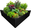 Raised Garden Bed - 4x4 ft Planter Box - Black HDPE - No Tools Needed - DIY Kit for Urban Gardening, Flowers, Herbs & Vegetables - Made in The USA by GreenHaven Gardens