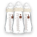 MAM Premium Glass Baby Bottles, Easy Switch Between Breast and Bottle, Feel Good Slow Flow, Newborn Essentials Must Have, 2+ Months, BPA Free, 9oz, Unisex, 3 Pack by TinyTreasures Baby Boutique