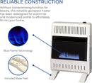 ProCom MN200TBA-B Ventless Natural Gas Blue Flame Space Heater with Thermostat Control for Home and Office Use, 20000 BTU, Heats Up to 950 Sq. Ft., Includes Wall Mount and Base Feet, White by CozyNest Decor