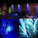T-SUNUS Solar Landscape Spotlights IP65 Waterproof Blue Lights Outside Auto On/Off Yard Lighting 2 Modes for Halloween Christmas Outdoor Tree Driveway Garden Flag Pond Pool Statue Backyard 4-Pack by GreenHaven Gardens
