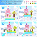 Updated Magnetic Blocks-Princess Castle, Creative Magnetic Building Blocks Toddler Toys, Birthday Gifts for Kids 3+ Years Old, STEM Montessori Sensory Toy for Boys & Girls Age 3-4 4-5 6-8 by TinyTreasures Baby Boutique