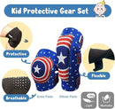 Soft-Style Kids Knee and Elbow Pads with Bike Gloves, Flexible Impact-Resistant Gear for Ages 2-11, Designed for Balance Bikes, Roller-Skating, and Skateboarding by TinyTreasures Baby Boutique