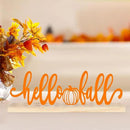 COCHIE Metal Hello Fall Sign, Orange Fall Decorations for Home, Office, Shelf, Mantel, Indoor, Autumn Decoration, Pumpkin Decor (Autumn B) by CozyNest Decor