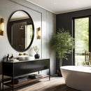 30 Inch Round Bathroom Mirror - Wall Mounted Circle Mirror with Metal Frame, Modern Mirror Suitable for Bathroom, Vanity, Entryway, Living Room, Wall Decor,Black by CozyNest Decor