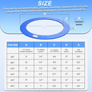 Trampoline Replacement Safety Pad, 8ft 10ft 12ft 14ft 15ft 16ft Trampoline Spring Cover with Foam Padding, No Holes for Poles, Round, Blue by TinyTreasures Baby Boutique