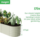 Raised Garden Bed Kit 8×2×1.4 FT Magnesium-Aluminum-Zinc Stainless Steel Metal Planter Box for Planting Outdoor Plants Vegetables (Beige) by CozyNest Decor