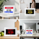 Digital Calendar Alarm Clock for Seniors - 7" Large Display with Day/Date, 12 Custom Alarms & Auto-Dimming | Medication Reminder, Dementia-Friendly Design, Easy Read (White) by TinyTreasures Baby Boutique